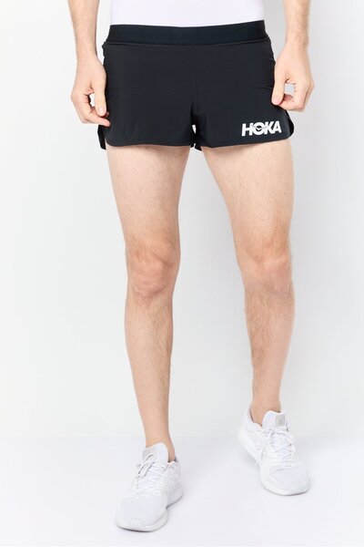 hoka شورت جري رجالي عالي الأداء، أسود