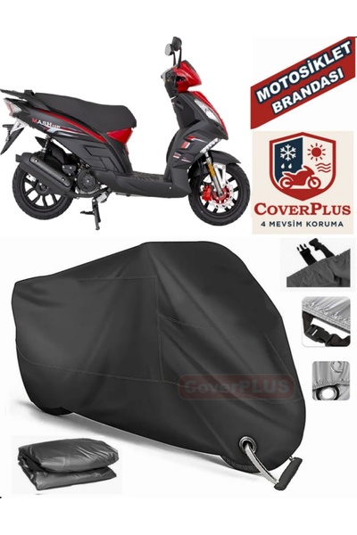 MotoEN Black Lock Compatible Mondial 125 Mash Engine Tarpaulin Motorcycle Tar...
