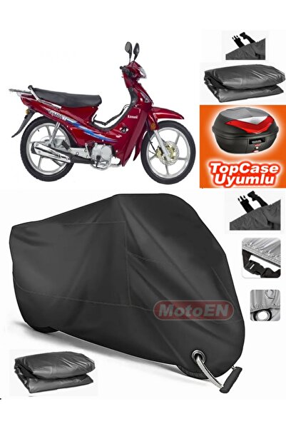 MotoEN قفل أسود متوافق مع الكأس القانوني 100 من القماش المشمع Topcase الخلفي ...