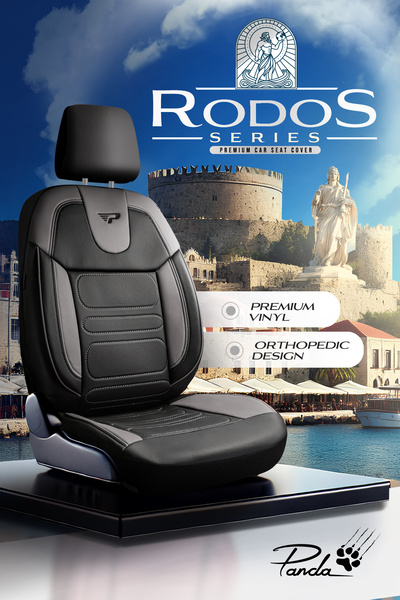 Panda Kılıf Panda Rodos Series Leather Orthopedic Car Seat Cover - Full Set