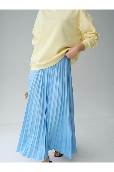 Coral Fusta plisata Baby Blue