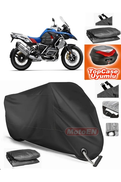 MotoEN قفل أسود متوافق مع Bmw R 1250 GS Adventure Canvas Topcase حقيبة خلفية ...