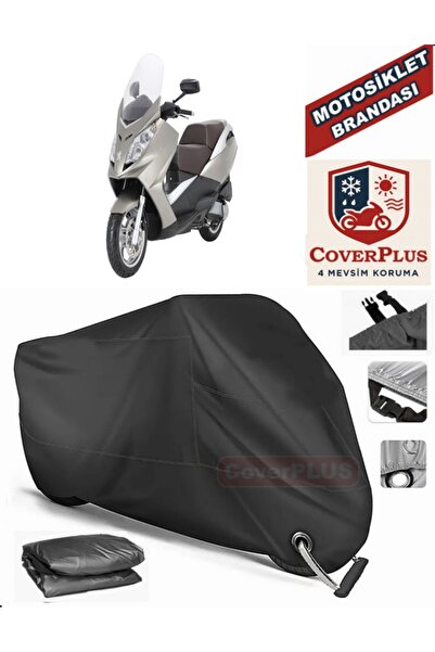 MotoEN Black Lock Compatible Peugeot Satelis 500 Motor Tarpaulin Motorcycle T...