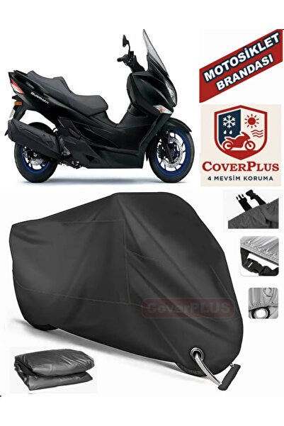 MotoEN قفل أسود متوافق مع سوزوكي بورجمان AN 400 موتور القماش المشمع للدراجات ...