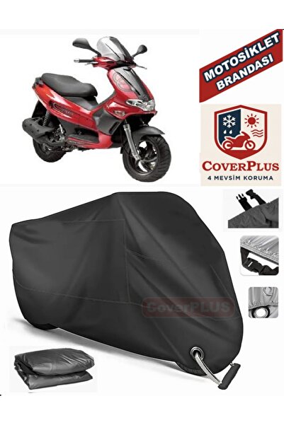 MotoEN Black Lock Compatible Gilera Runner 180 Motor Tarpaulin Motorcycle Tar...