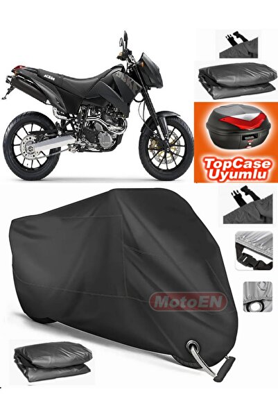 MotoEN قفل أسود متوافق مع KTM 640 Duke II من القماش المشمع Topcase الخلفي الم...