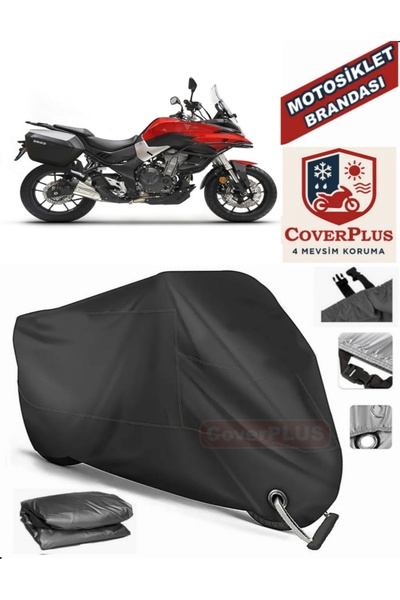 MotoEN قفل أسود متوافق مع Voge 500 DSX Motor Tarpaulin دراجة نارية القماش الم...