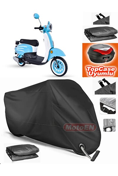 MotoEN قفل أسود متوافق مع Arora Dazzle 50 قماش القنب Topcase الخلفي حقيبة متو...