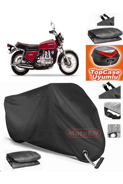 MotoEN قفل أسود متوافق مع Honda Goldwing GL 1000 قماش القنب Topcase الخلفي مت...