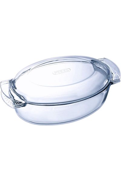 Pyrex Vas oval cu capac