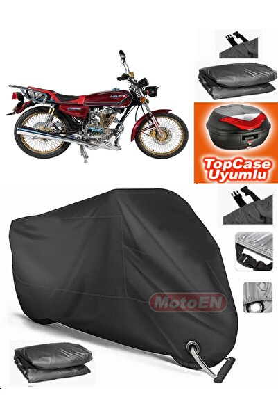 MotoEN Black Lock Compatible Arora Ar 100-8 a Modified Tarpaulin Topcase Rear...