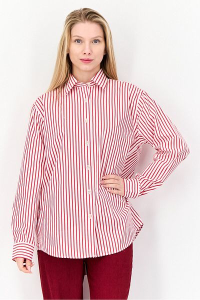 Esprit Women Regular Fit Stipe Long Sleeves Casual Shirt, Multicolor