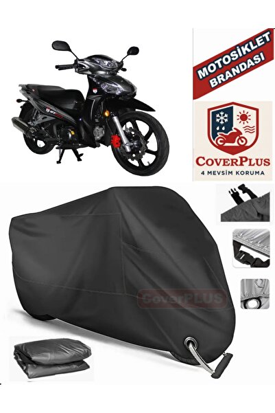 MotoEN قفل أسود متوافق مع Stmax Mega 100 Motor Tarpaulin دراجة نارية قماش الق...