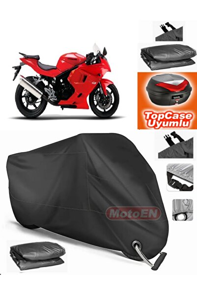 MotoEN قفل أسود متوافق مع Hyosung GT 650 R من القماش المشمع Topcase الخلفي ال...