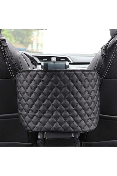 zola Organizator auto, suport pentru scaunul față, curea velcro, ușor de curățat, 27x39x12 cm, negru