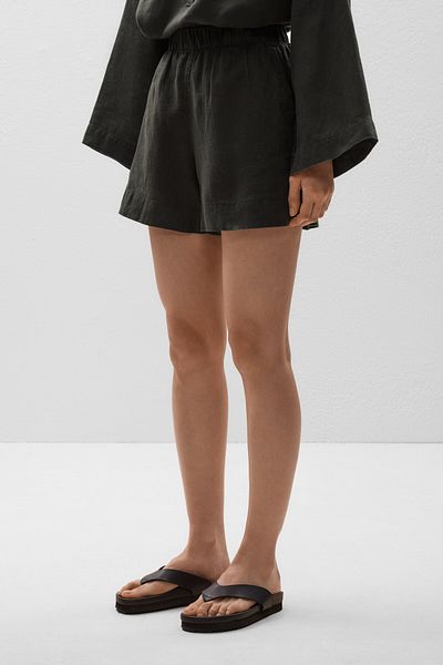 Oysho 100% Linen Bermuda Shorts