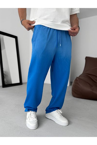 BYBASICMAN Blue Washed Pipe Leg Sweatpants Res-5193