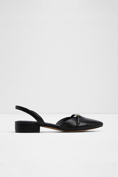 Aldo FLINTSTONE - Pantofi de damă din piele naturală cu toc bloc negru