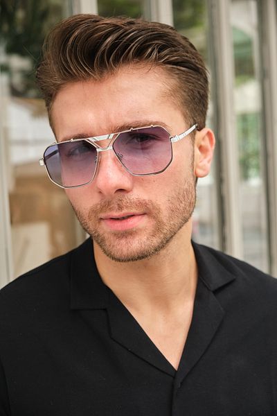 Monvago Mv 00203-1 White Silver Men's Sunglasses
