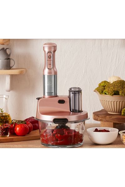 Karaca 2500W Powerful Motor Food Processor with Glass Bowl, 4 Blades Blades Ice Breaking Premium Design