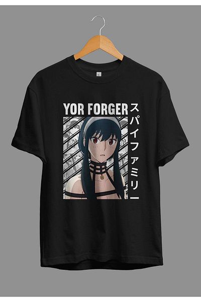 zokanime Oversize Spy X Family Yor Forger Anime Character Printed Special Design T-Shirt