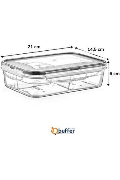STOREMAX Sellbuystore 4 Compartment Sealed Sealed Lock Lid 1 Liter Food Storage Container -Lc520 10