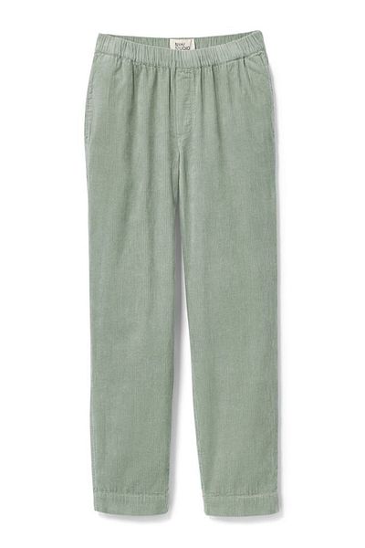 Tchibo Women Regular Fit Textured Pants, Sage Green