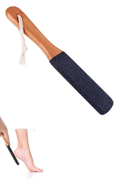 Beatitude Foot File Wooden Handle Foot Heel Grater Hard Cracked Dead Skin Peeling Exfoliating Foot Care Product