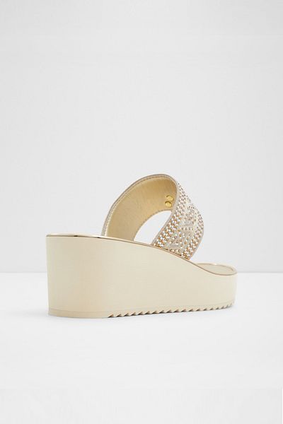 Aldo Fassbıder - Women's Textile Gold Filled Heel Slippers