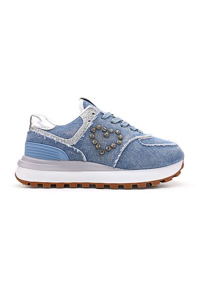 Tmall Pantofi sport pentru femei, denim, D1399. Albastru deschis