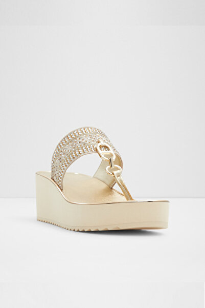 Aldo Fassbıder - Kadın Tekstil Altın Dolgu Topuk Terlik