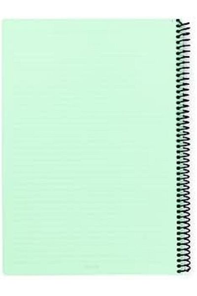STOREMAX Sellbuystore Karina Pastel Series, A4 100 Sheets Lined Pp Cover Spiral Notebook, Green 10535