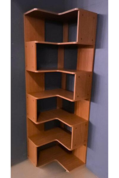 ekzemo 6 Raflı Köşe Kitaplık Modern Ve Şık Tasarım %100 Mdf