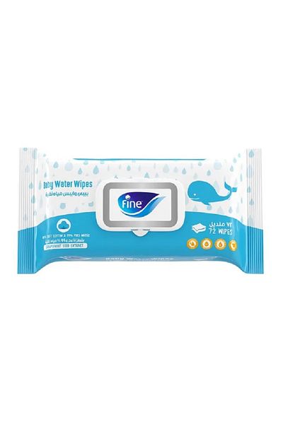 FINE BABY WATER WIPES 72S