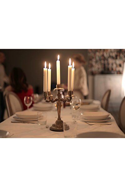 Generic Plain white straight long candles suitable for decorating dinner table ideal for birthday 6 pieces