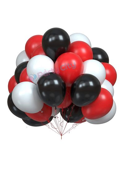 Party City Pastel Balloon Set of 50 - White, Red, Black |   Party and Organization Balloon