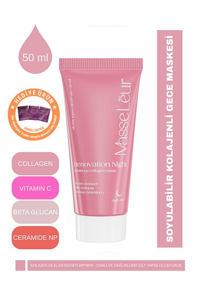 Masse Leur Peelable Collagen Night Mask Renovation Night Gelatinous Collagen Mask 50 ml