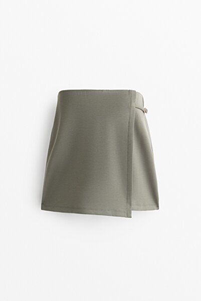Oysho Skirt trousers with soft-touch modal and buckle