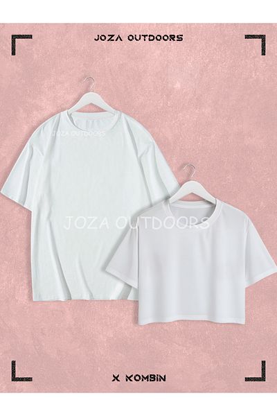 Jobia Outdoors Γυναικεία Ανδρικά Mcqueen Sally Cars Lover Combination Oversize Πολύχρωμο Tshirt Crop Back Printed Σετ 2 τεμαχίων