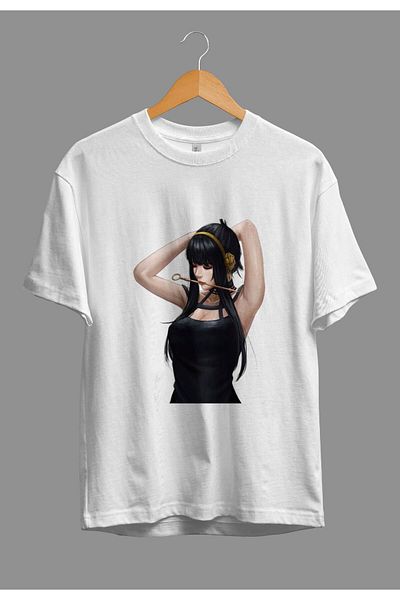 zokanime Oversize Spy X Family Yor Forger Anime Character Printed Special Design T-Shirt
