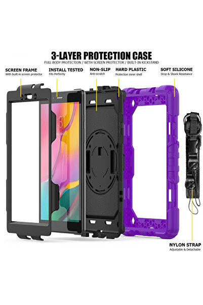 NewFace غطاء تابلت سامسونج جالاكسي T290 Tab A 8 - أرجواني 1495040709