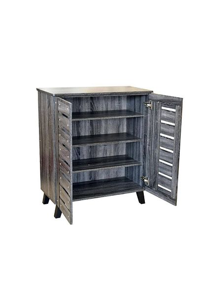 woodage Shoe Storage Cabinet with 4 Shelves and 2 Doors