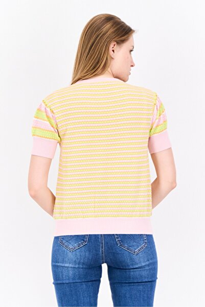 Levi's Women Crew Neck Stripe Sweater, Pink