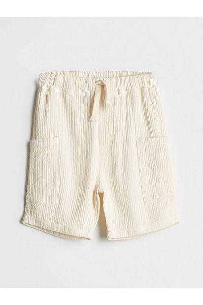 LC Waikiki Lcw Kids Basic Muslin Boy's Shorts with Elastic Waist