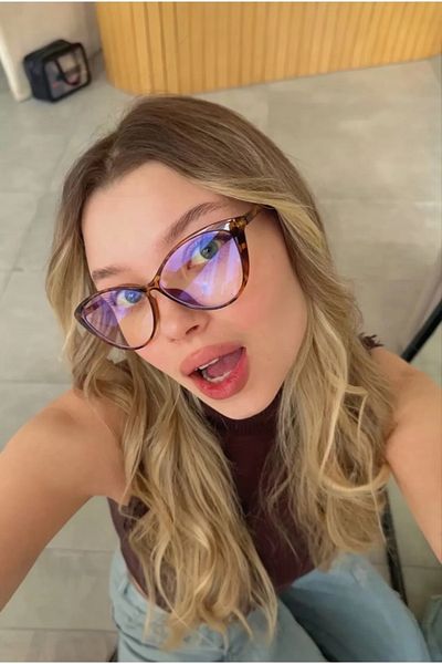 LOOKUP Blue Light Protection Glasses Cat Eye Can Change Optical Compatible Transparent Glass 55 Ekartman Display Glasses