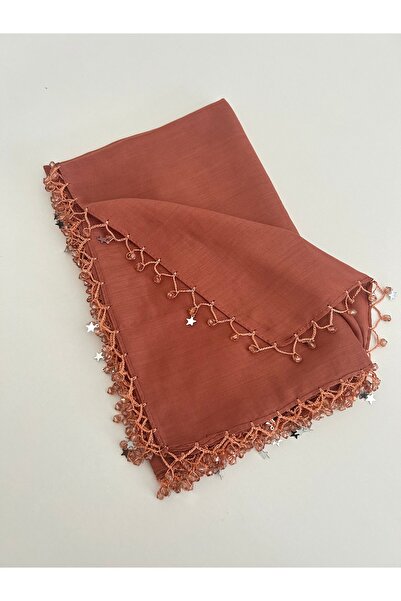 GÜNBATILI El emeği yazma kenarı boncuklu tülbent yemeni çeyiz bohçalık günlük