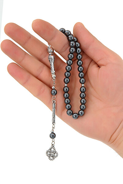 Öyküm accesory 10 Pieces Round Hematite Nature Stone Prayer Beads Set, Wholesale Prayer Beads, Gift Prayer Beads