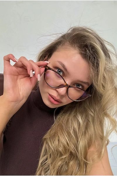 LOOKUP Blue Light Protection Glasses Cat Eye Can Change Optical Compatible Transparent Glass 55 Ekartman Display Glasses