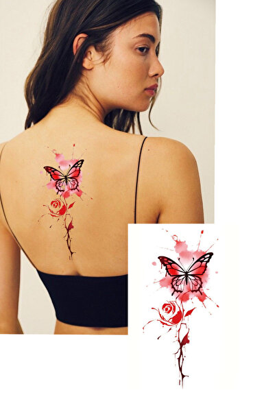 TAKIŞTIR Geçici Kelebek Figürlü Dövme Tattoo