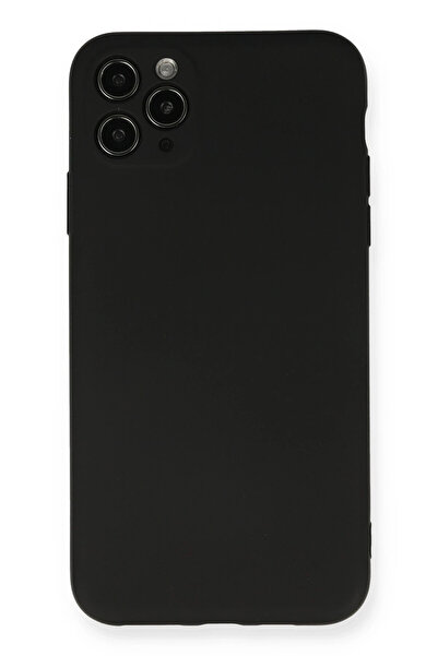 NewFace حافظة هاتف آيفون 11 برو ماكس نانو من الداخل سيليكون مخملي - أسود 1495...